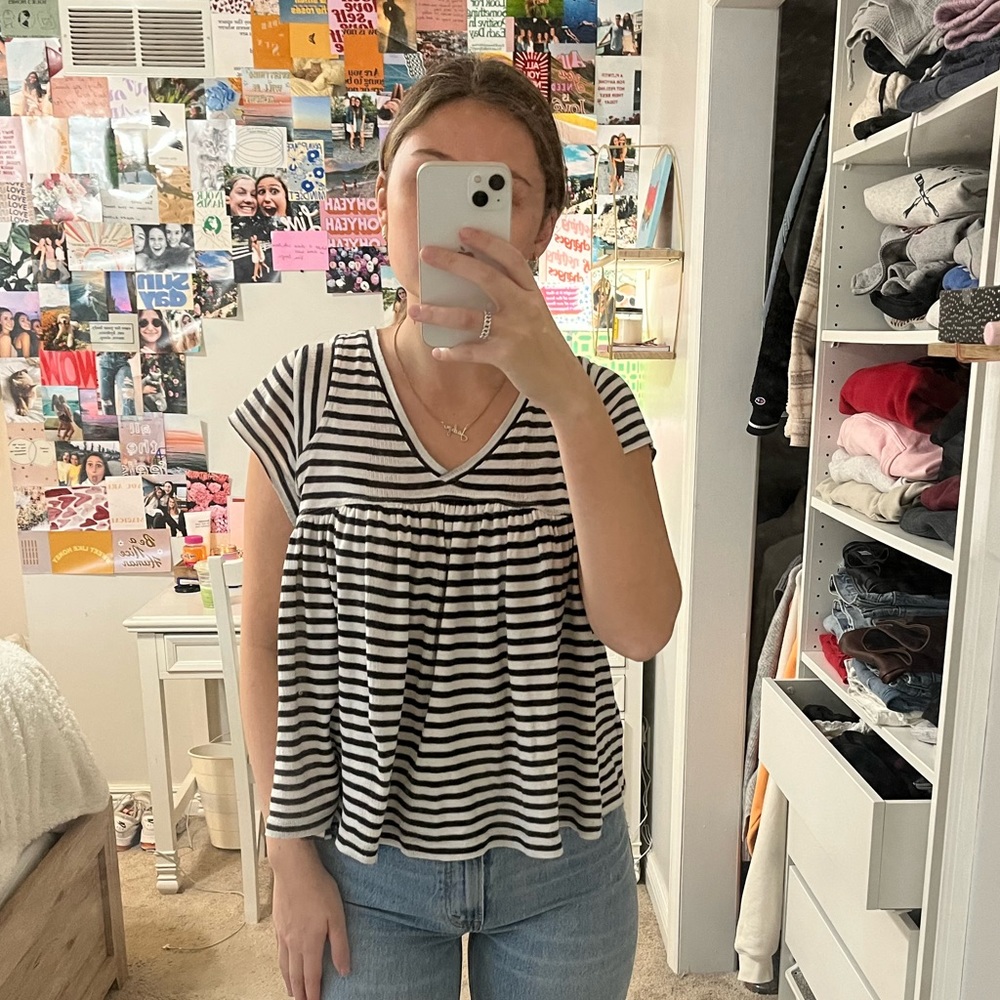 free People Striped tee
